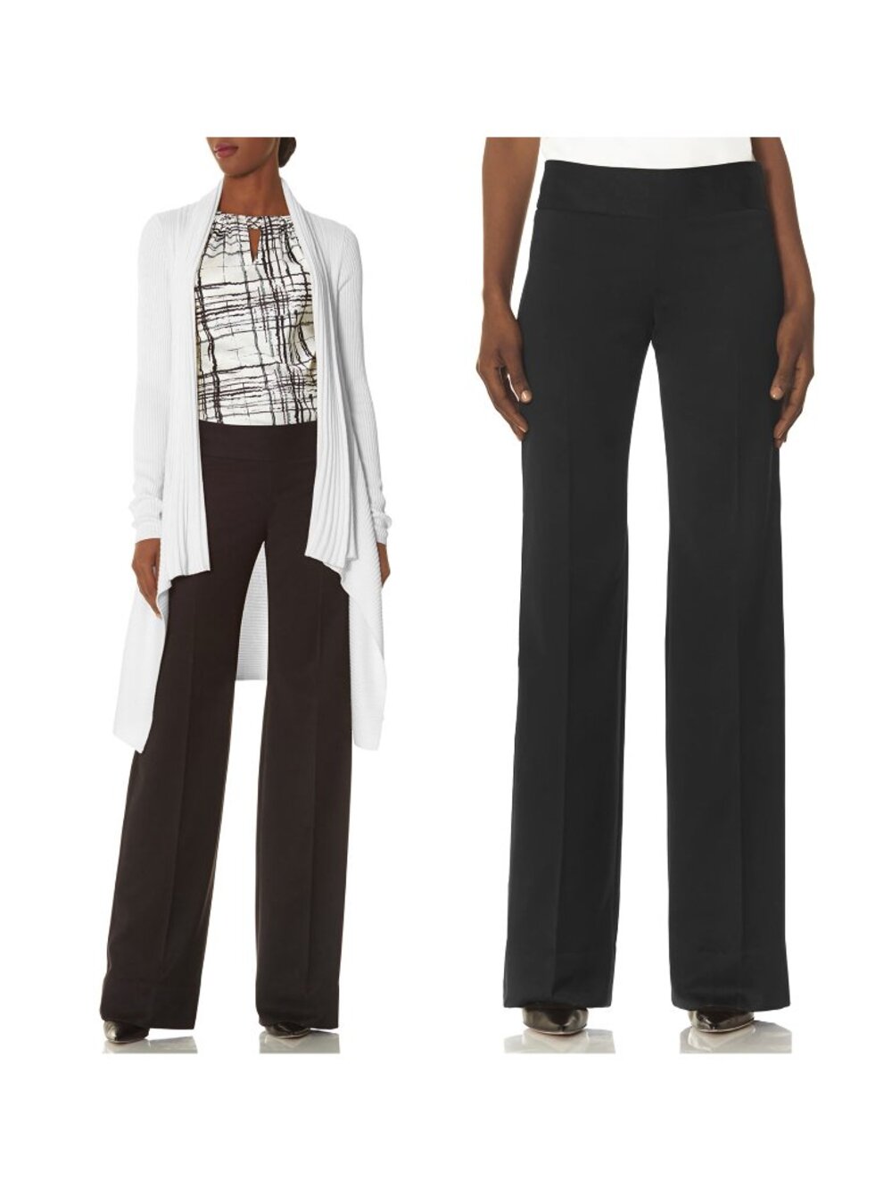 The Limited Olivia Dress Pants Womens 4 Black Side Zip Scandal Flared Wide Leg